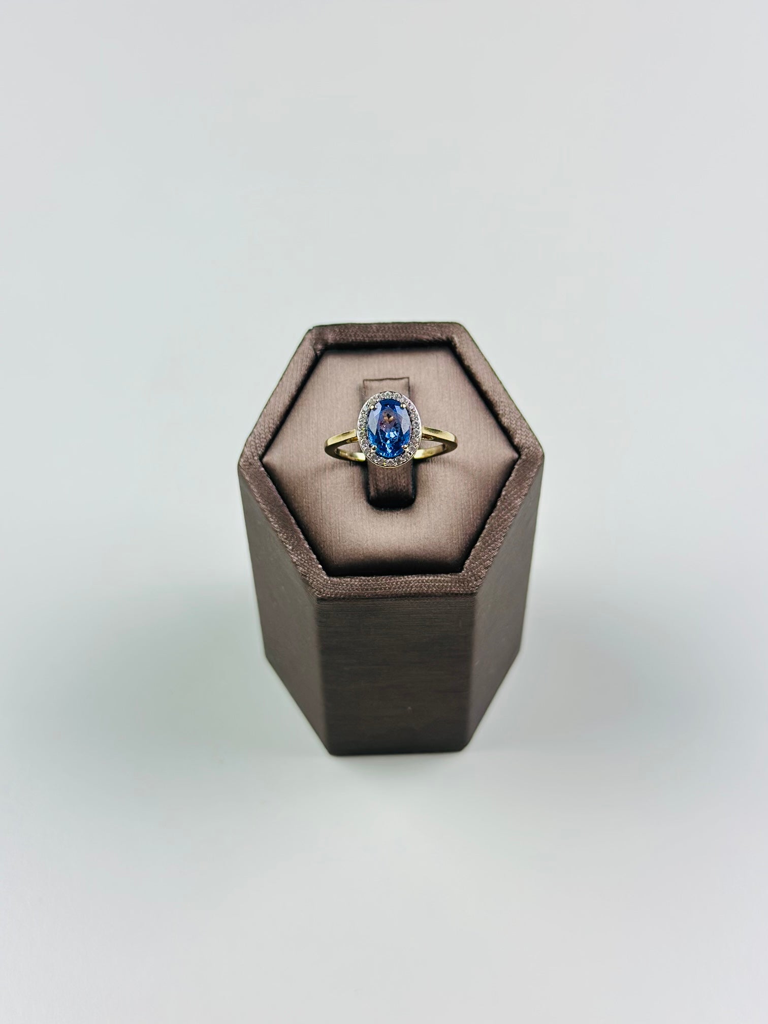Tanzanite Yellow Gold Ring 9ct , Hallmarked And Vintage Ring