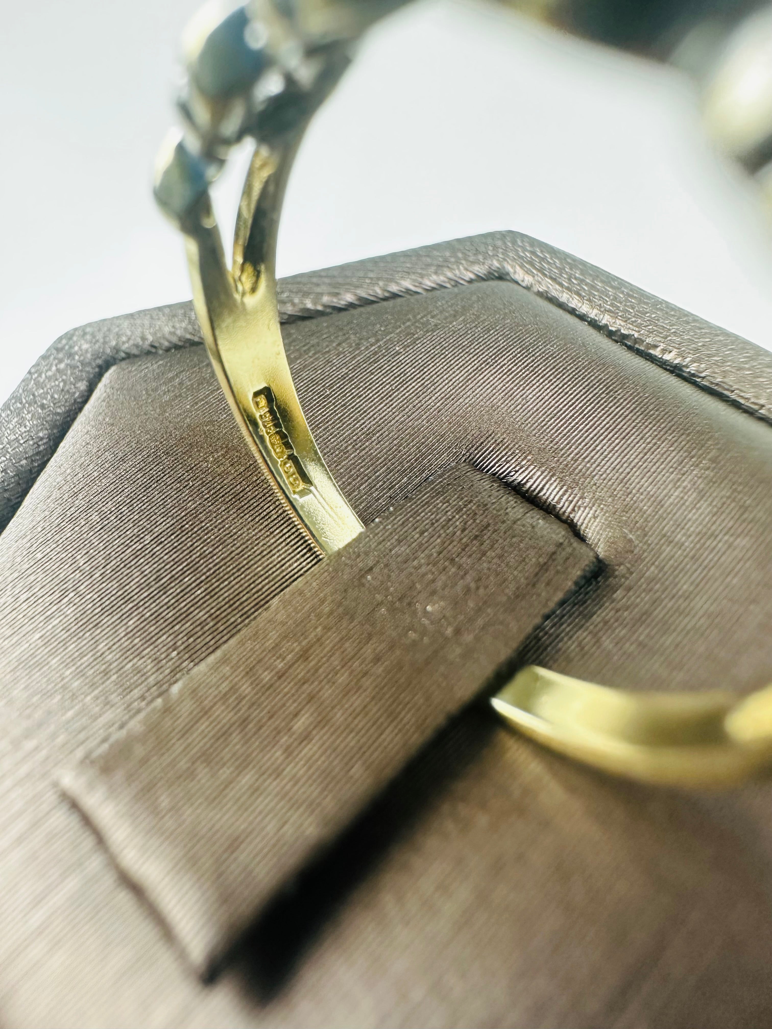 Diamond Ring In Yellow Gold 9ct , Hallmarked With Natural Diamonds vintage polished