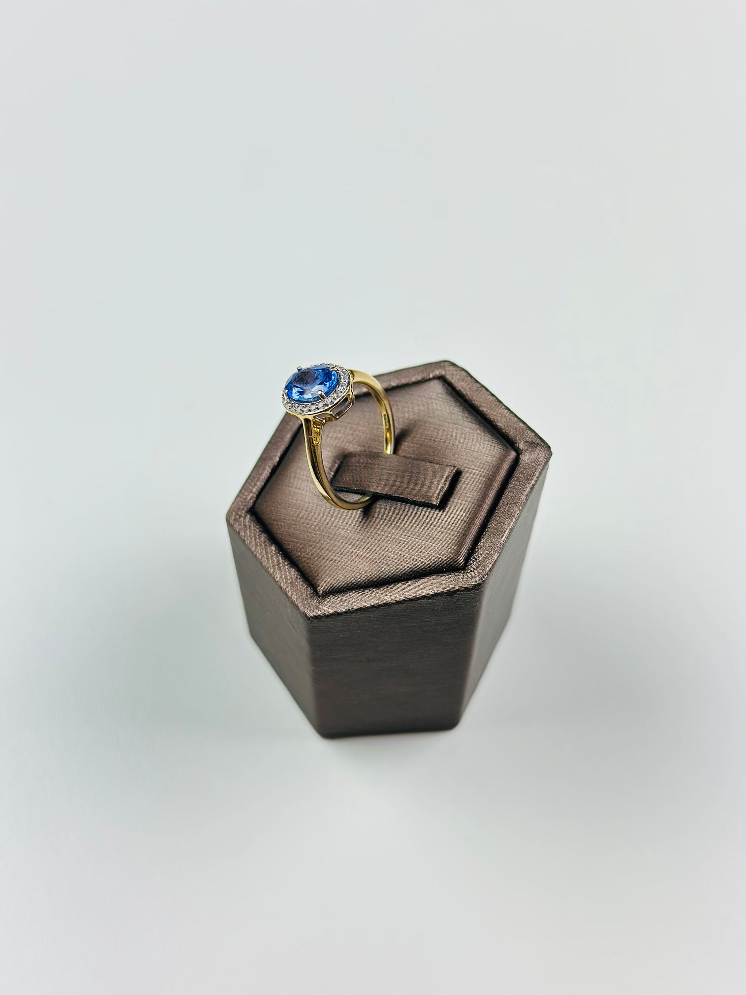 Tanzanite Yellow Gold Ring 9ct , Hallmarked And Vintage Ring