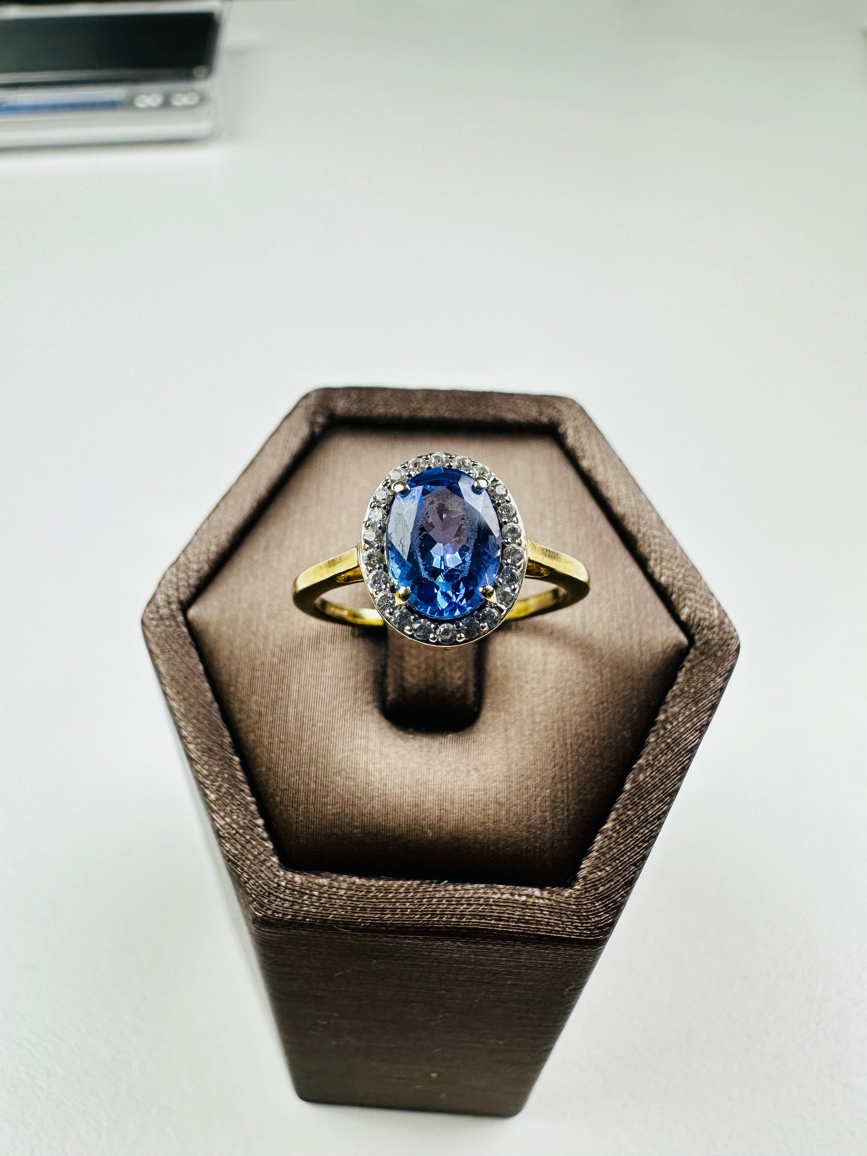 Tanzanite Yellow Gold Ring 9ct , Hallmarked And Vintage Ring